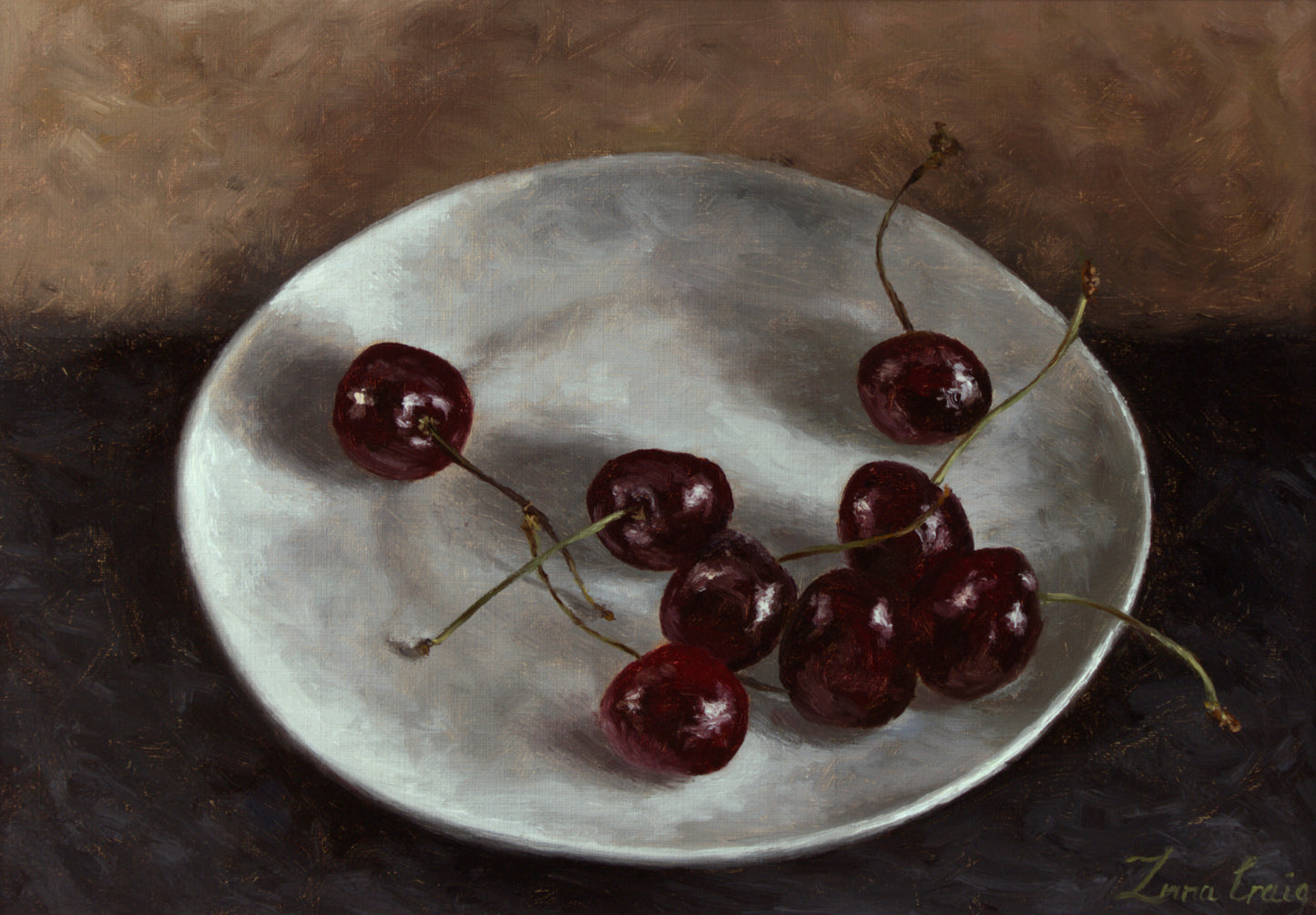 "Angus Cherries" | Original oil on paper | Framed