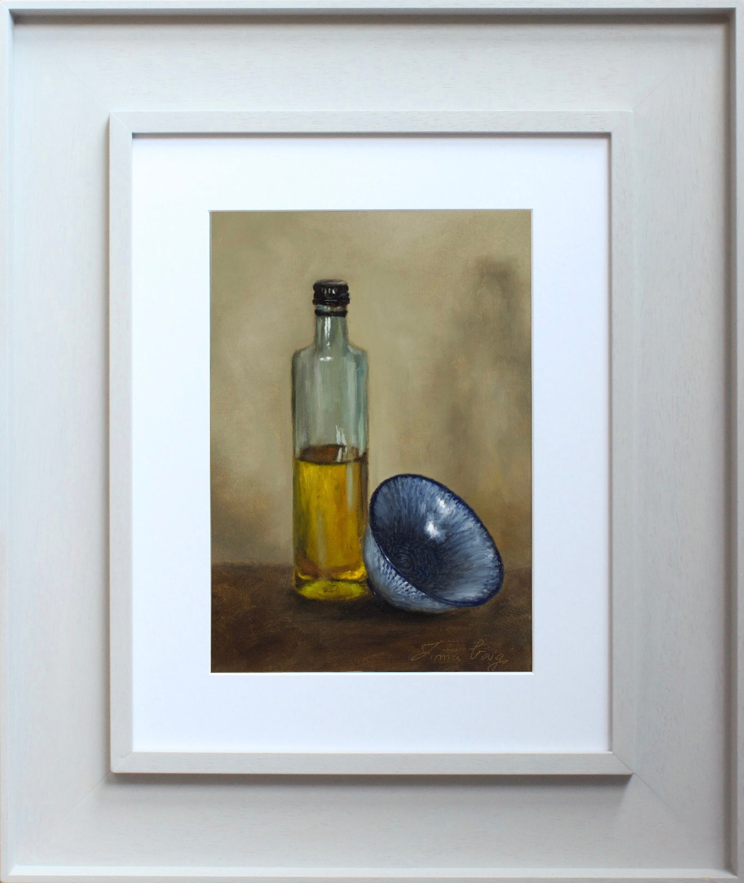 "Oil in a bottle" | Original oil on paper